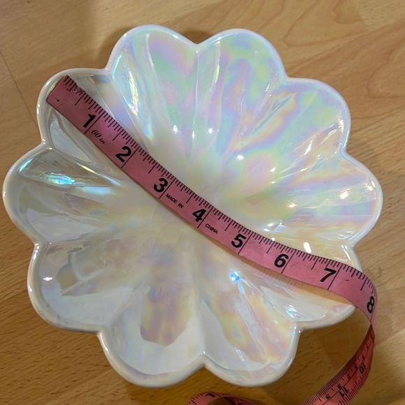 Vintage 1968 Small Iridescent Floral Pitcher & Wash Basin/Display Tray Platter - Picture 15 of 15